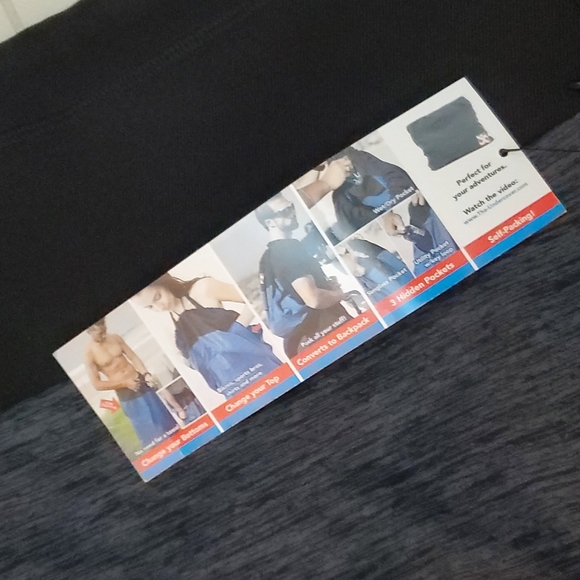 The UnderCover Convertible Shorts Changeroom Backpack Garment BNWT GRAY - Picture 6 of 11